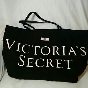 Victoria's Secret black canvas tote
